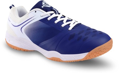 NIVIA HY-Court 2.0 Badminton Shoes, Size: UK 12 \ US 13 \ EU 46 | Non-Marking Shoe Badminton Shoes For Men(Blue, White , 12)