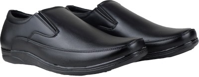 HIKBI Leather Formal Shoes Slip On For Men's Slip On For Men(Black , 6)