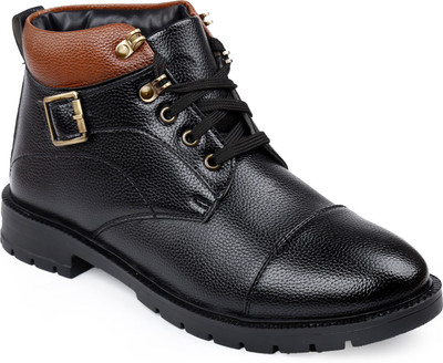 house of common Comfortable Boots For Men | Extra Cushioned Foot Bed And Skin Friendly Boots For Men(Black , 10)