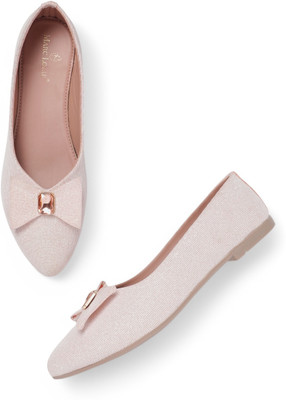 Marc Loire Women's Slip-On Embellished Flat Ballerina Shoes for Party Wear Bellies For Women(Pink , 7)