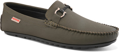PROVOGUE Loafers For Men(Olive , 10)