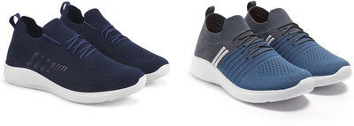 Face Stylish Sports Shoes for Men – Ideal for Running, Gym & Training Sneakers For Men(Blue, Grey, White , 6)