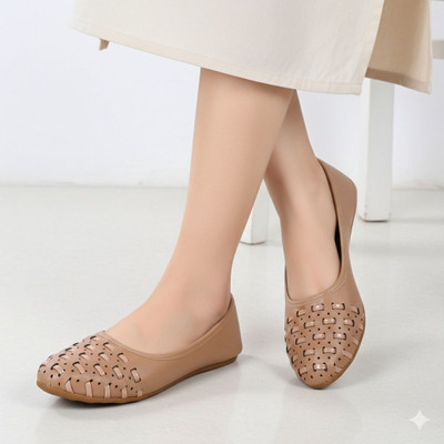 RAVIS Stylish Bellies For Women(Beige , 4)