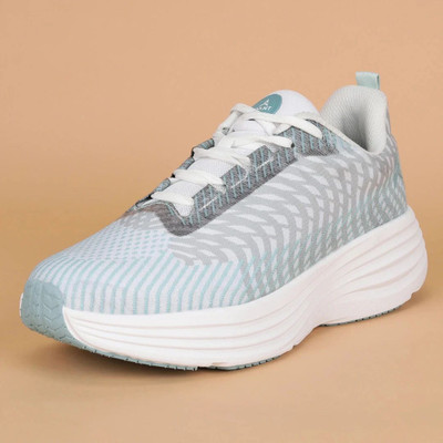 AVANT Aeris Sneaker Shoes Breathable Knitted Upper Cushioned Comfort High Traction Sneakers For Women(Off White, Green, Grey , 7)