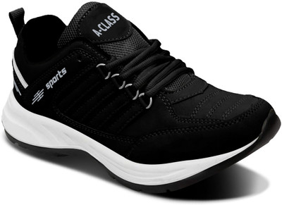 A-CLASS Lightweight Sneakers Trendy & Stylish Sneakers For Men(Black , 9)