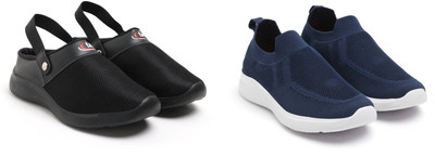 Face Stylish Sports Shoes for Men – Ideal for Running, Gym & Training Sneakers For Men(Black, Navy , 6)
