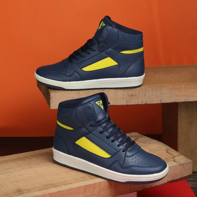 Field Care FASTER Casual Sports Gym Training Riding Hip-Hop Comfort Stylish Shoes Sneakers For Men(Blue, Yellow , 10)