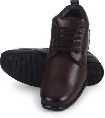 TheShoeGallery Mens Stylish Short Boots|| Lace Up Boots|| Trending Shoes Style Boots|| Boots For Men(Brown , 6)