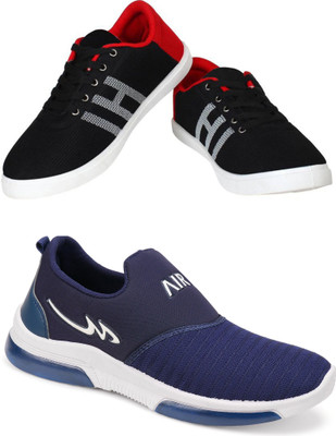 Free Kicks Combo Of 2 Shoes FK-MCW-145 & FK-Mexico Sneakers For Men(Navy , 8)