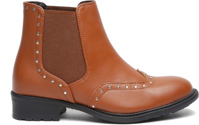 Roadster Boots For Women(Tan , 6)