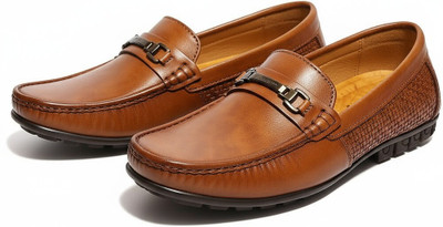 MAGIC Men’s Stylish Casual Loafers | Comfortable Daily Wear Shoes Loafers For Men(Tan , 6)