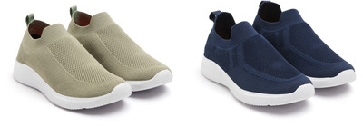 Face Stylish Sports Shoes for Men – Ideal for Running, Gym & Training Sneakers For Men(Green, Navy , 7)