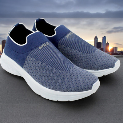 AYGO The Everyday Basic Slip On Casual Shoes For Men | Comfortable & Slip Resistance Slip On Sneakers For Men(Navy , 8)