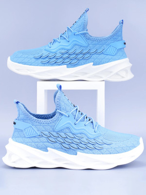 RapidBox Dynamite Lace-Up Sneakers For Men(Blue , 9)