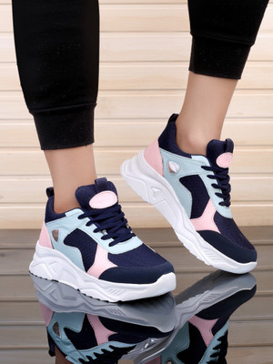 Shozie Casual Shoes Sneakers For Women(Blue, Pink , 6)