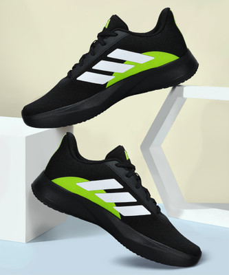 ADIDAS BASIC RUN-LINES Running Shoes For Men(Black , 7)