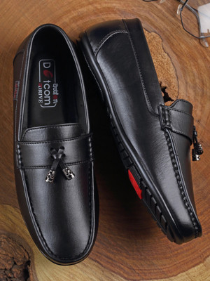 action DRIVE 46 Trendy Comfortable Stylish Casual Slip On Loafers Loafers For Men(Black , 9)