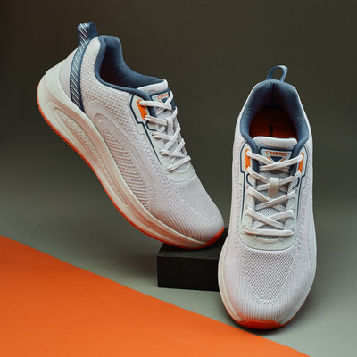 CAMPUS PLUSH Men's Sports Shoes | Comfy Memory Insole & Anti-Slip Sole Design | Lace-Up Running Shoes For Men(White , 9)