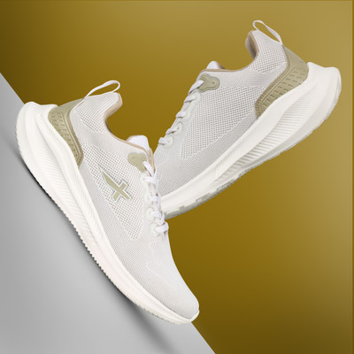 VECTOR X Weapon High Quality EVA + Mesh Running /Jogging /Gym Lightweight Sports Walking Shoes For Men(Off White , 8)