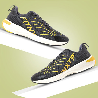 Khadim's Lightweight Comfort Extra Soft Trendy Premium Stylish Running Shoes For Men(Grey, Yellow , 7)