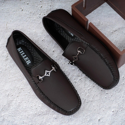 KILLER Premium Men’s Loafers | Lightweight Casual Slip-On Comfort Loafers For Men(Brown , 6)