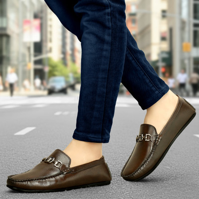 Summar By KAIRO SHOES Rich Quality|Comfortable|Ultralightweight Driving Shoes For Men(Brown , 10)