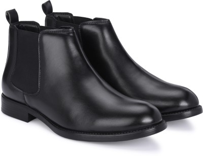 Hirel's Chelsea Boots for Men | Soft Cushioned Insole, Slip-Resistance||Shock Absorption Boots For Men(Black , 6)