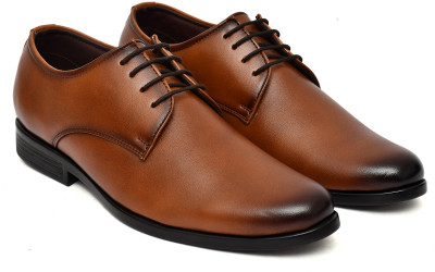 rosso bruno Broad Fit Tan Derby Formal Shoes Derby For Men(Brown , 9)