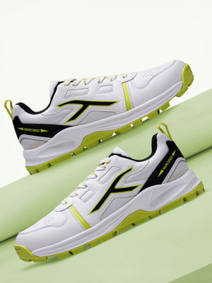 Hundred HyperTurf Cricket Shoes For Men(White, Green, Black , 10)