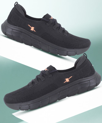 Sparx SL 216 Walking Shoes For Women(Black, Orange , 7)