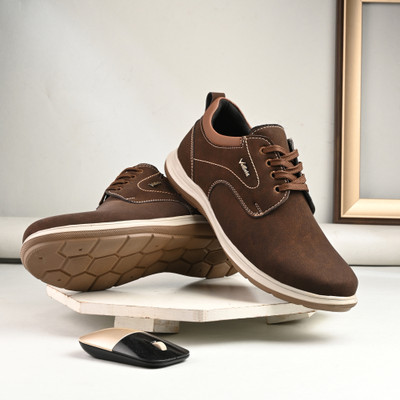 Vellinto Vellinto COCOVIA Casual Derby For Men ll Stylish Semi Formal Shoes Casuals Casuals For Men(Brown , 6)