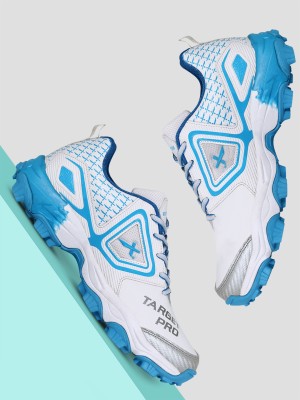 VECTOR X Target Pro Cricket Shoes For Men(White, Blue)