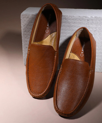 Neemans Dapper Loafers Shoes For Men | Lightweight, Stylish, Partywear and Comfortable Loafers For Men(Tan , 10)