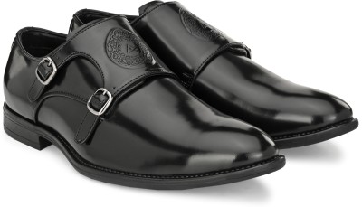 aadi Synthetic Leather |Lightweight|Comfort|Summer|Trendy|Walking|Outdoor|Daily Use Monk Strap For Men(Black)