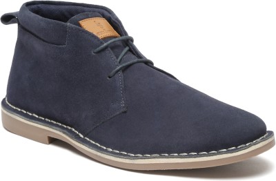 LOUIS STITCH Men's Federal Blue Italian Suede Leather Boots (Size-6 UK) (SDSUCKCUBU) Boots For Men(Blue)