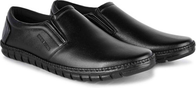 Bento young leather flexible /office shoe/party shoe/comfort shoe Slip On For Men(Black , 7)