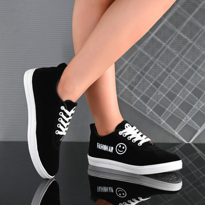 NEETU TRADER Sneakers For Women(Black , 7)