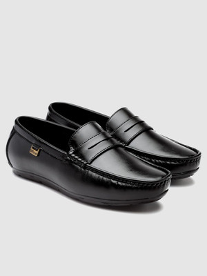 action DRIVE 142 Trendy Comfortable Stylish Casual Slip On Loafers Loafers For Men(Black , 9)