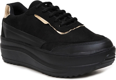 KILLER Lightweight comfort extra-soft with trendy, premium stylish design Sneakers For Women(Black , 7)