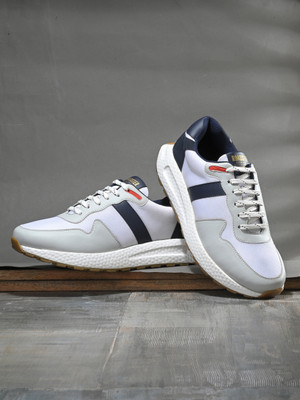 Roadster Color-block Lace-Ups Synthetic Lightweight Training & Gym Shoes Sneakers For Men(Grey , 8)