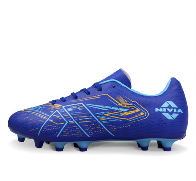NIVIA Men's Football Shoes For Men(Blue , 9)