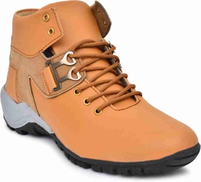 Nisho shoes Boots For Men(Tan , 8)