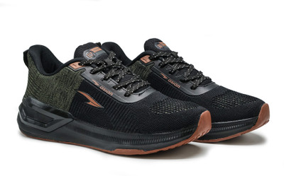 asian Titan-01 Gym,Sports,Training,Stylish With Extra Comfort Running Shoes For Men(Black, Tan , 8)