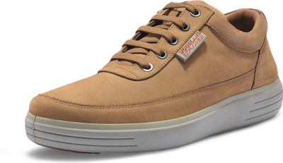WOODLAND Lace Up Lightweight Breathable Comfortable Daily Use Casuals For Men(Camel , 9)