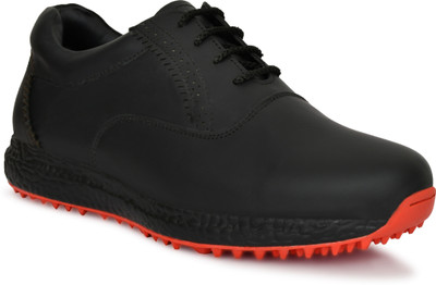HITCARO Men's Professional & Premium Leather Golf Shoe Outdoors For Men(Black , 10)