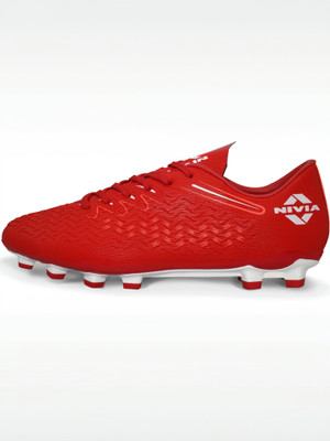 NIVIA FootBall Stud Football Shoes For Men(Red , 6)