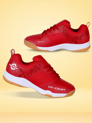 NIVIA HY-COURT 2.1 Badminton Shoes For Men(Red , 8)
