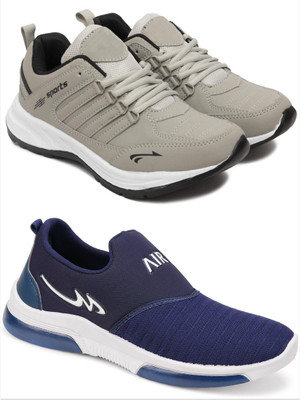 Free Kicks Combo Of 2 Shoes FK-Freesole & FK-Mexico Sneakers For Men(Navy , 8)