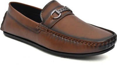 Fine Look Everyday Wear Loafers: Stylish, Lightweight, Ideal for Summer Party Wear For Men(Tan)