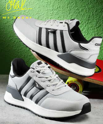 asian Casual Sneaker Shoes for Men | Soft Cushioned Insole || Target-02 Sneakers For Men(Grey, Black , 8)